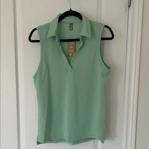 Sleeveless Green Golf Top
